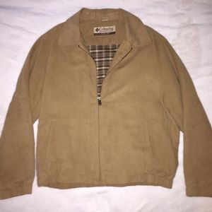 Men's Columbia Tan Synthetic Suede Jacket XL